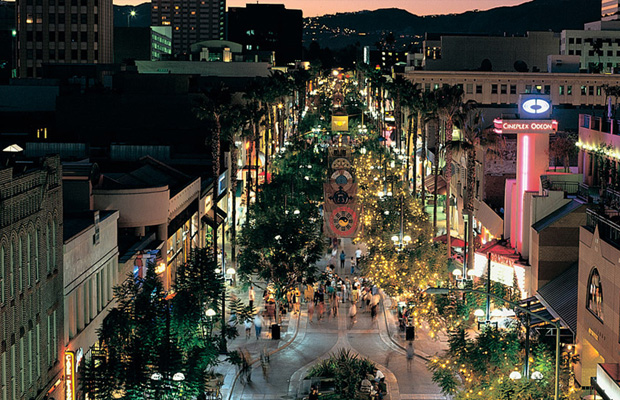 Downtown Santa Monica in USA