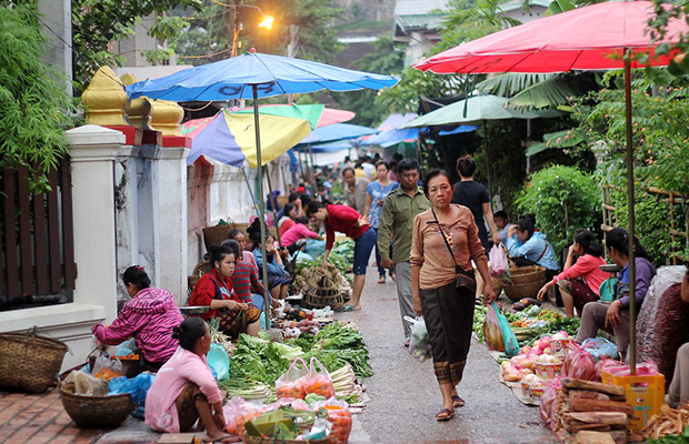 Luang Prabang Morning Market in Laos