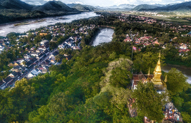 Mount Phousi Hill & Temple in Laos