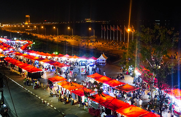 Vientiane Night Market in Laos